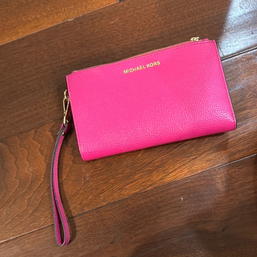 Michael Kors Vibrant Pink Wristlet